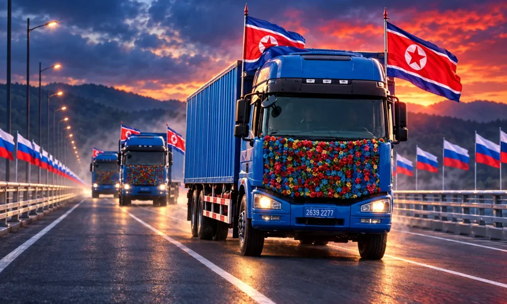Russia North Korea open Yakov Novichenko Bridge