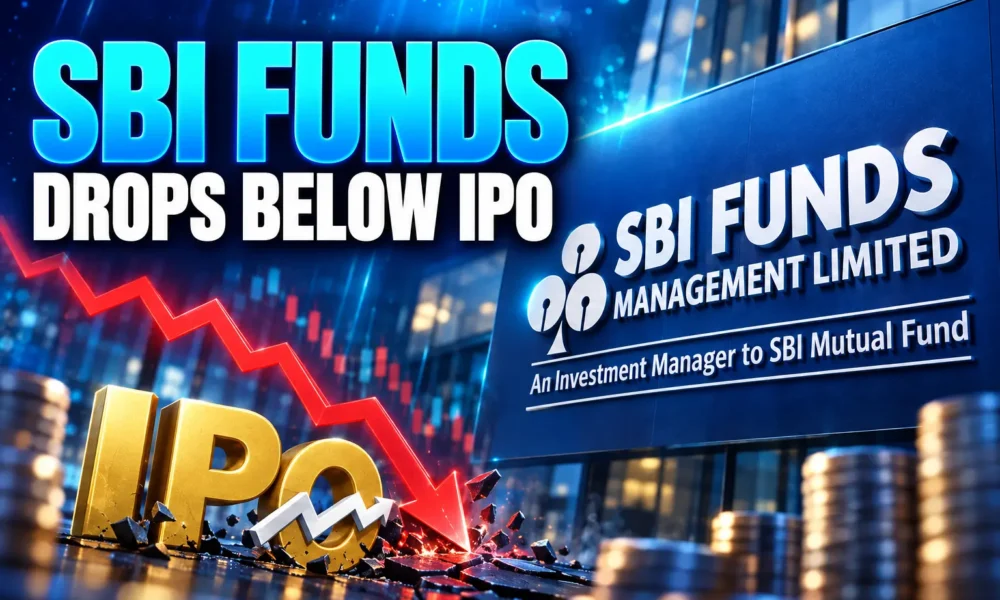 SBI Funds share price drops below IPO