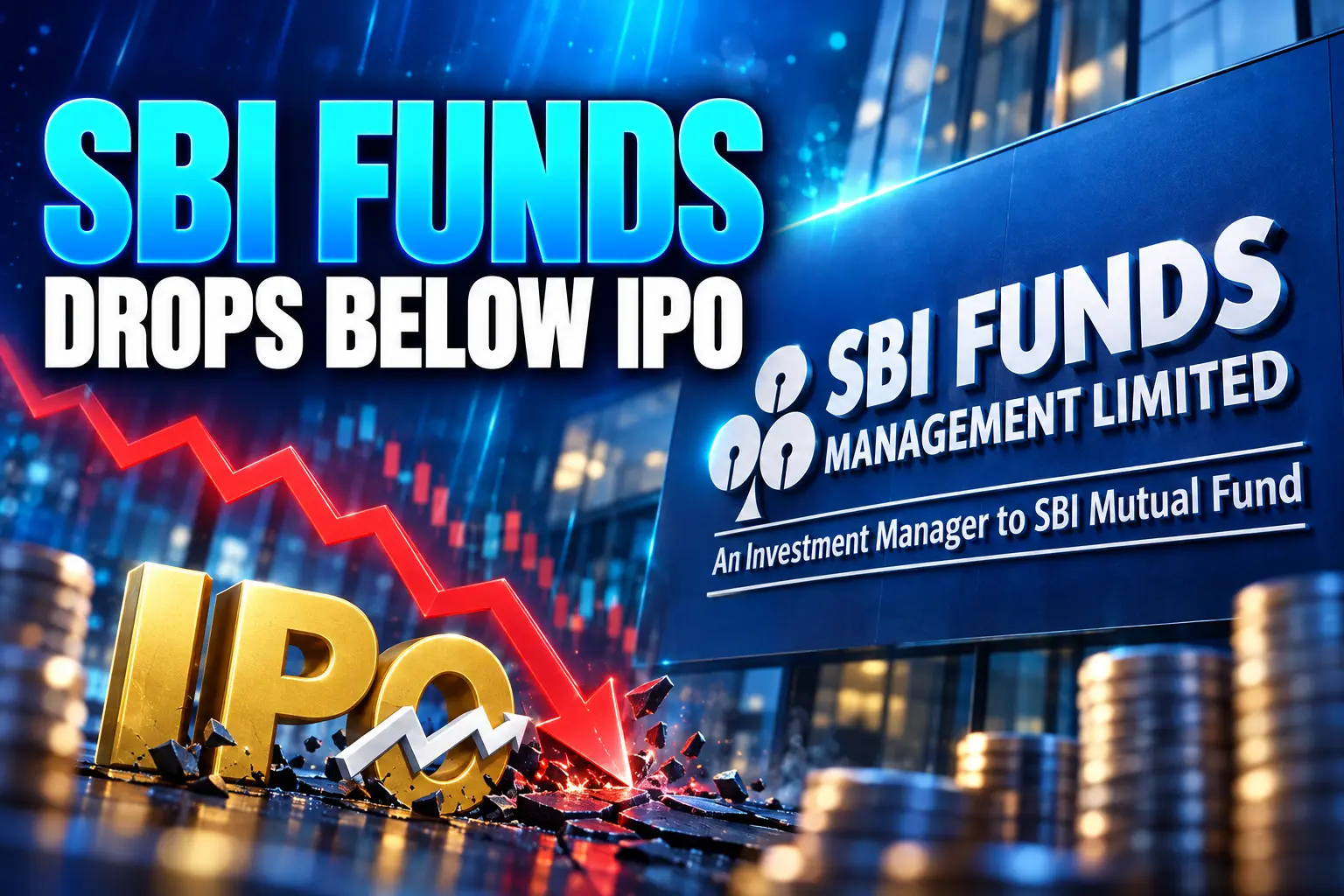 SBI Funds share price drops below IPO