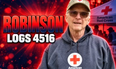 Tom Robinson 4516 hours Red Cross lifetime award