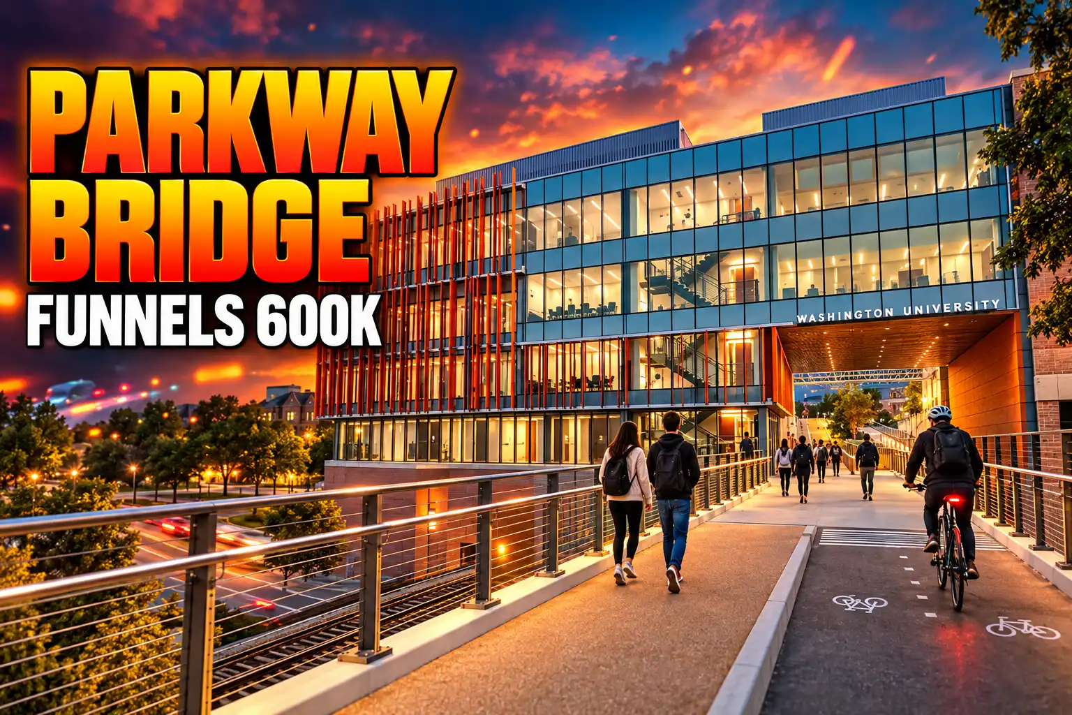 WashU Parkway Bridge funnels 600000 trips yearly