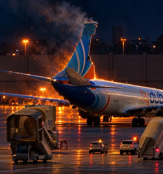 flydubai FZ1073 crash axe Tabuk landing
