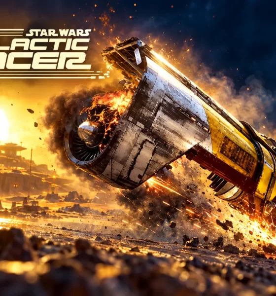 Star Wars Galactic Racer eight-second crash